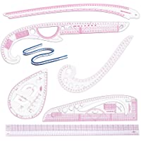 Tiazza Juego de 7 estilos de regla de plástico con diseño de curva francesa- para costura- manualidades- costura- etc.